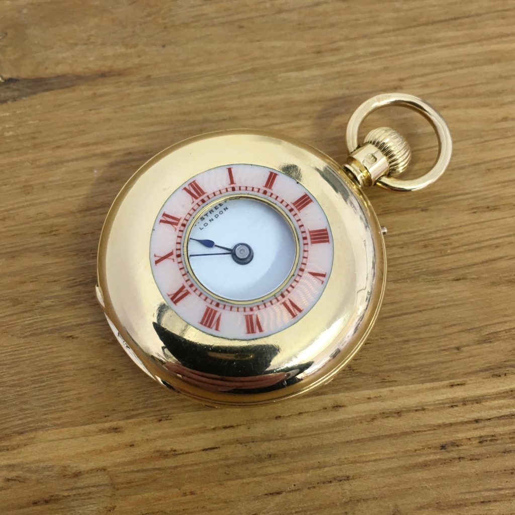 18ct gold lady's fob watch